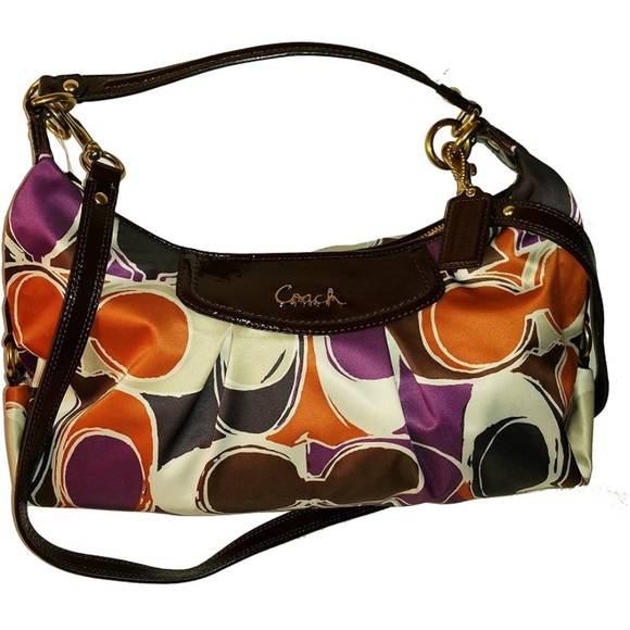 Coach “Ashley” Scarf Print Hobo Shoulder Bag - Picture 1 of 3